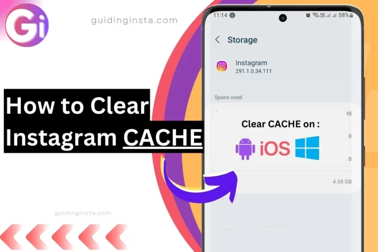 screenshot of clearing instagram cache on android, ios and windows with overlay texts