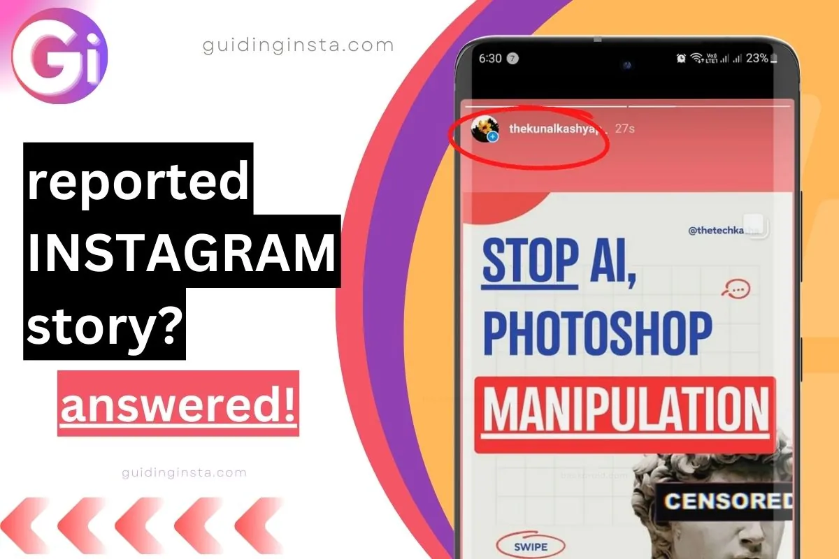 was my instagram story reported screenshot with overlay texts