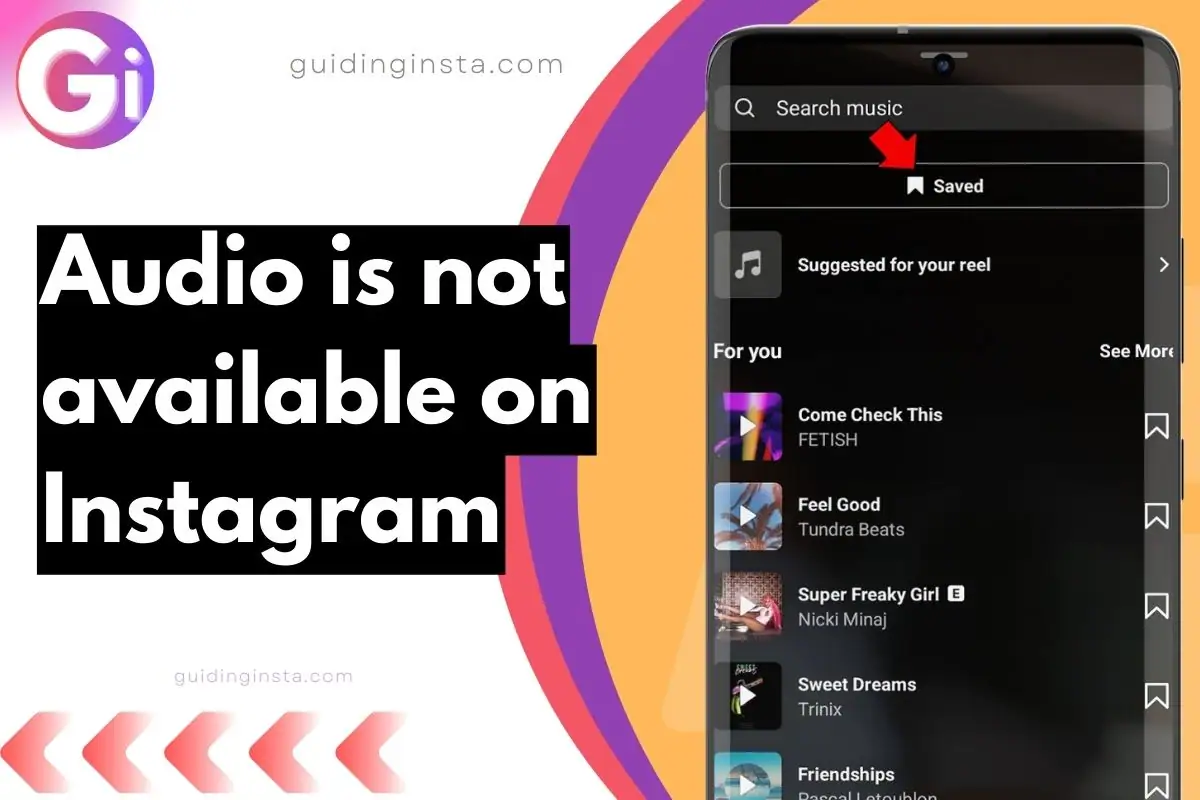 audio is not available on instagram thumbnail with screenshot highlighted