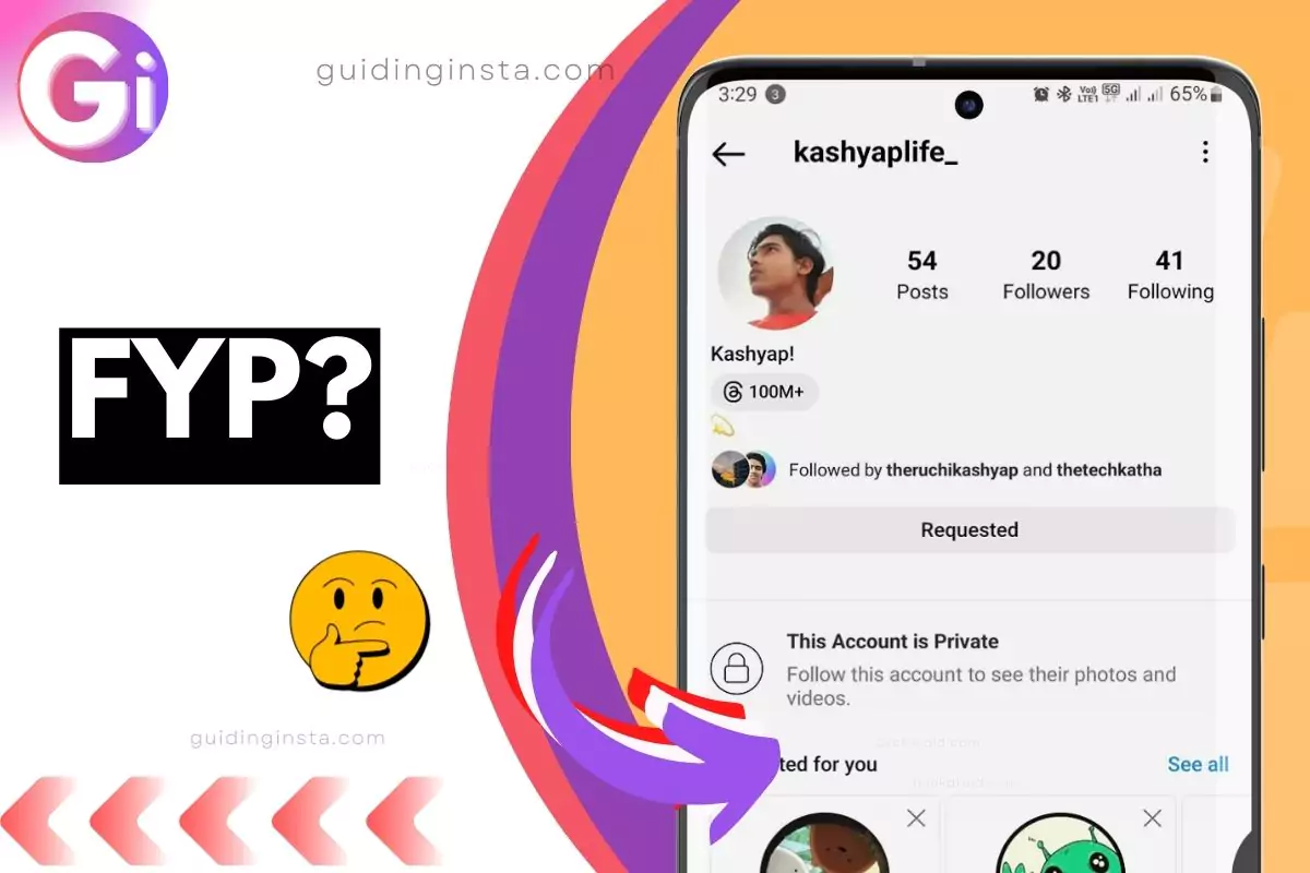 fyp shown in instagram with overlay text what it means