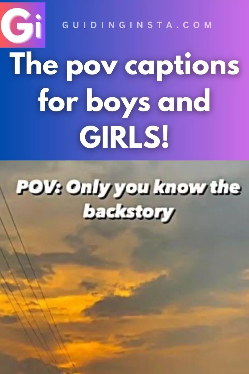 boys and girls captions for POV Instagram