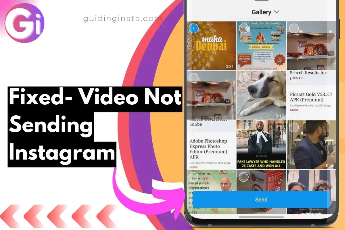 video not sending instagram with overlay text to fix it