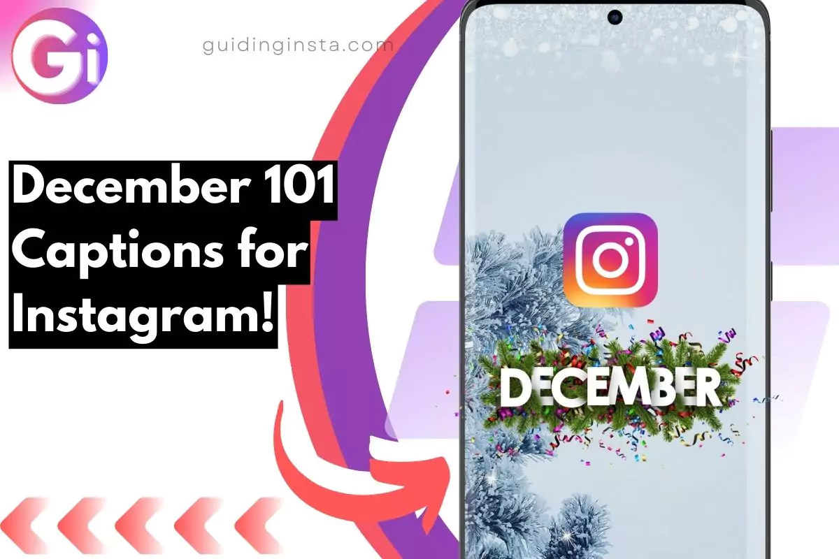 screenshot of December captions for Instagram with same overlay text
