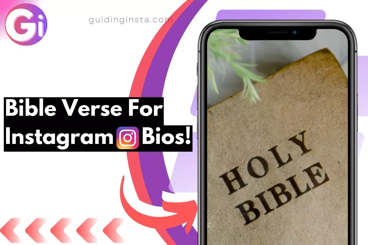 screenshot of holy bible with overlay text bible verses for instagram bios