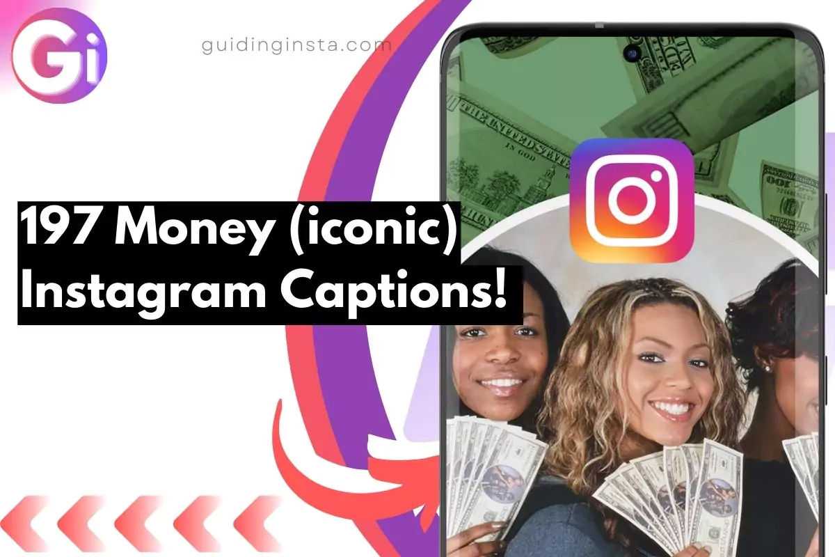 screenshot of money captions with overlay text 197 iconic for Instagram
