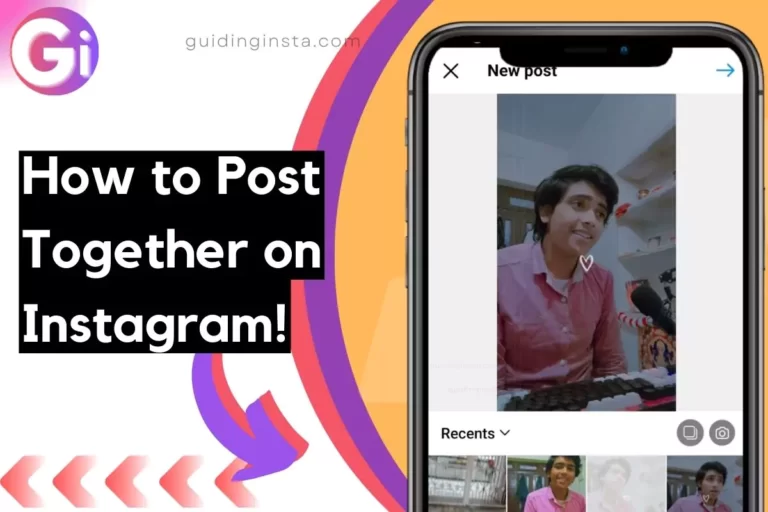 screenshot of posting together on instagram with overlay text