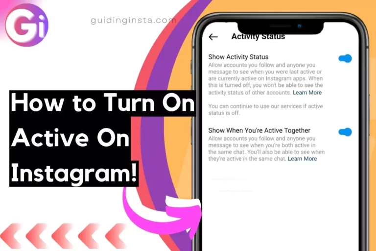 show activity status with overlay text turn on active on Instagram