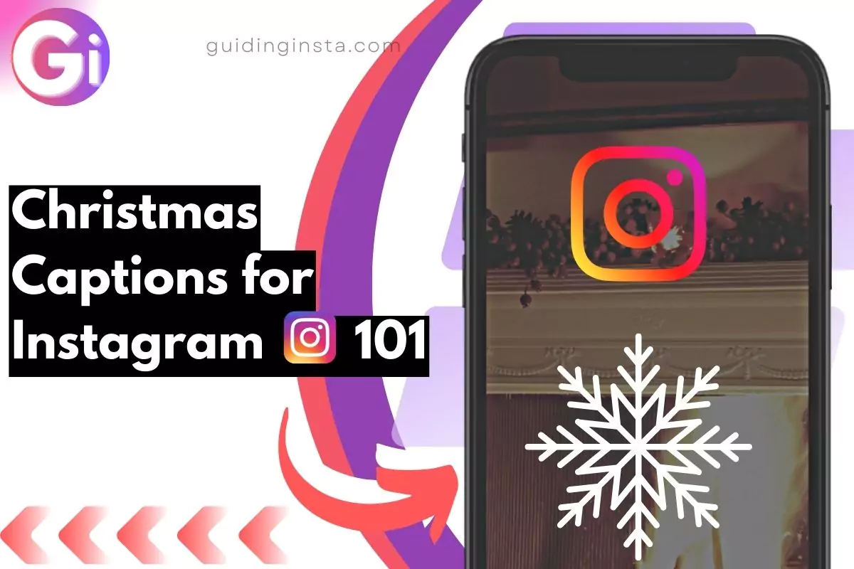 screenshot of Christmas Captions for Instagram with overlay text 101