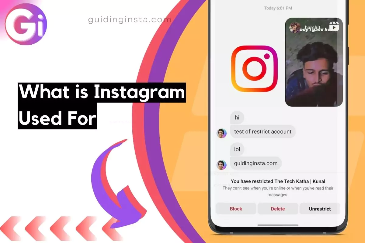 screenshot of instagram with overlay text What is Instagram Used For