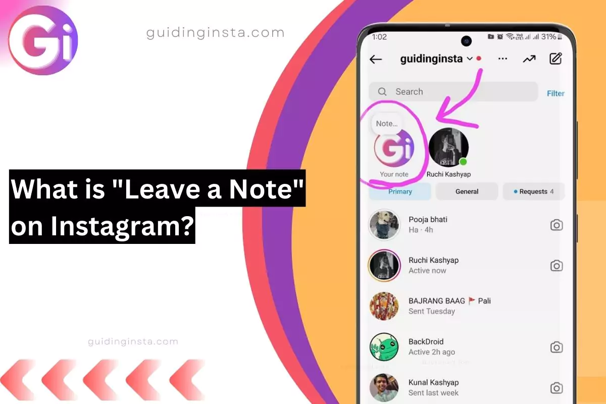 screenshot of what is leave a note on instagram